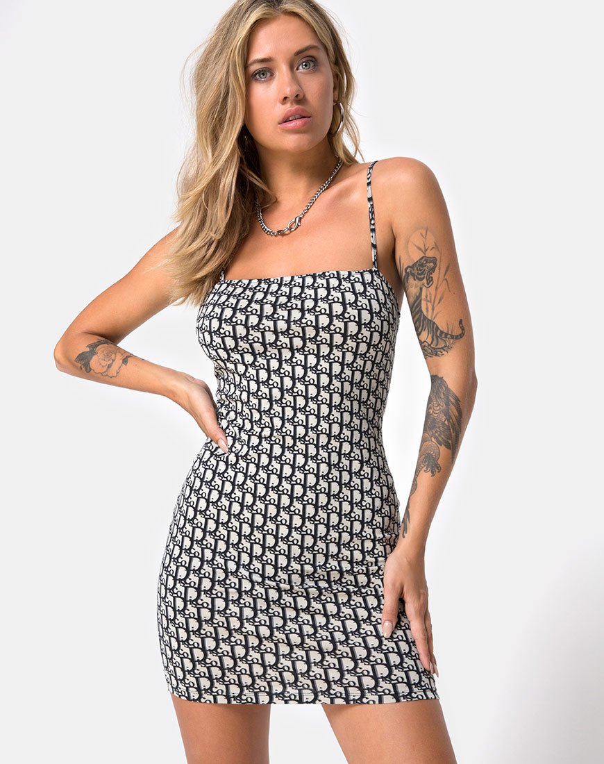 Selah Bodycon Kleid in Blau Disco
