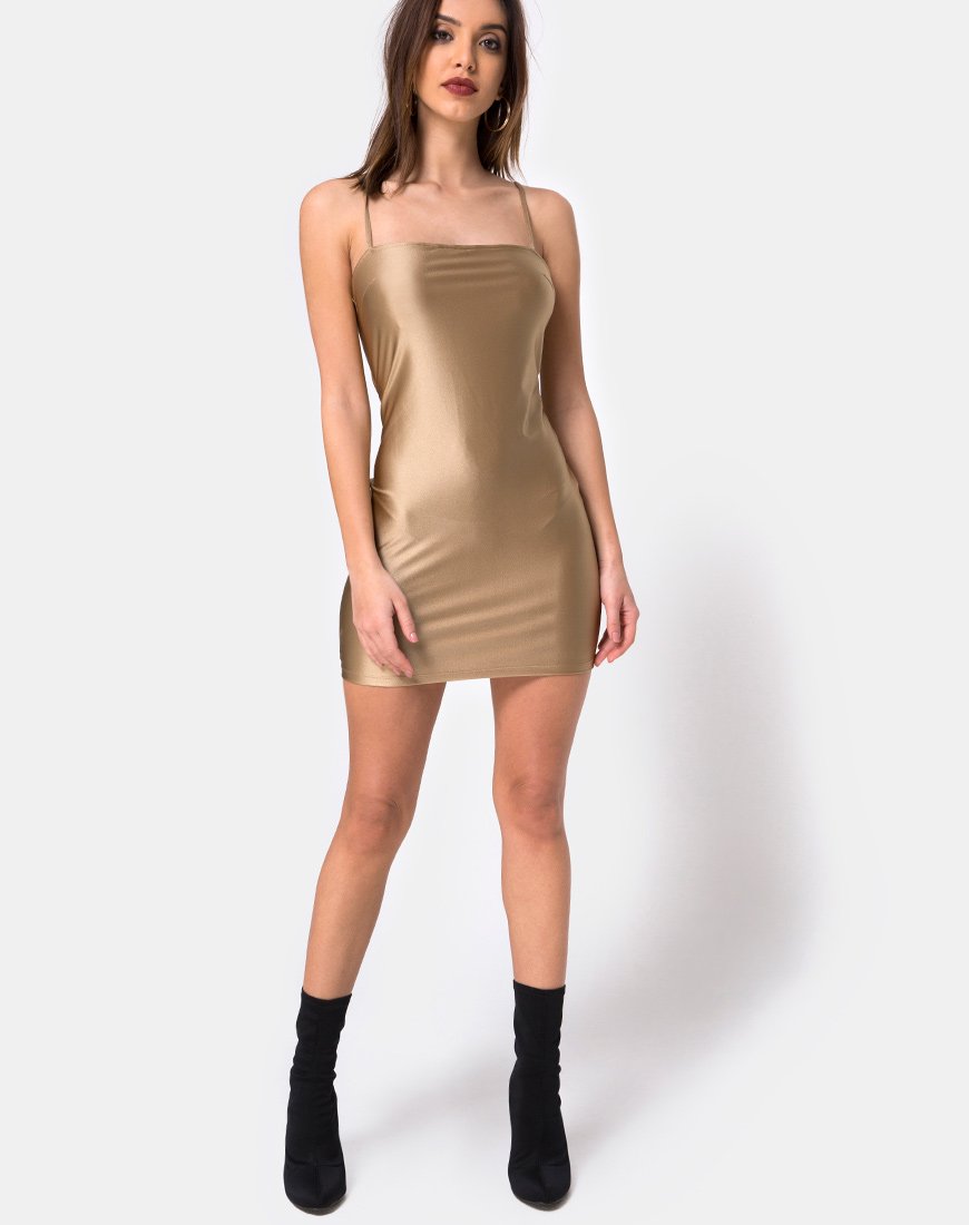 Bild von Selah Bodycon Kleid aus Nylon Gold