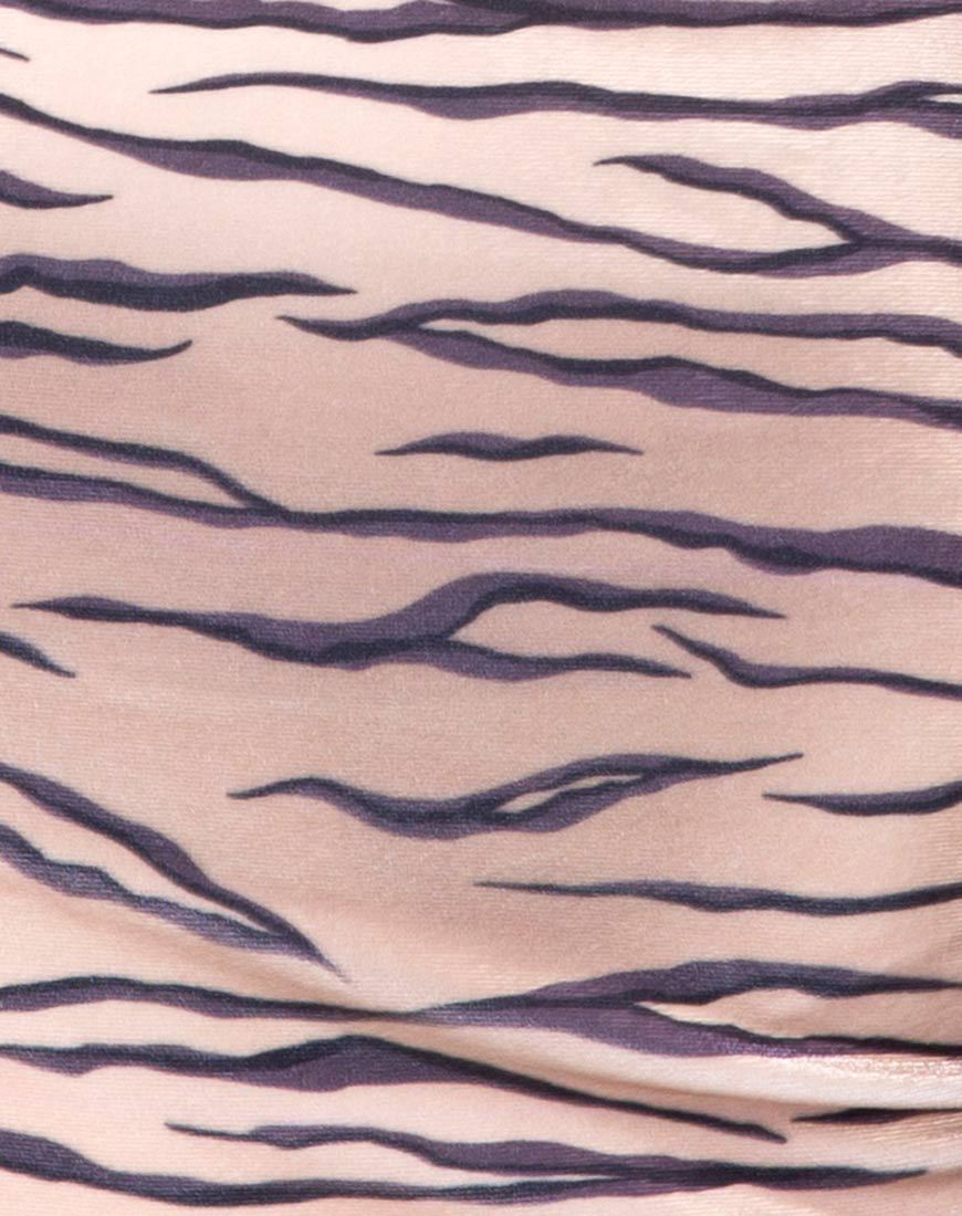Bild von Selah Bodycon Kleid aus Samt Golden Tiger