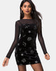 Image of Selah Kleid aus schwarzem Samt Medium Astro Glitter