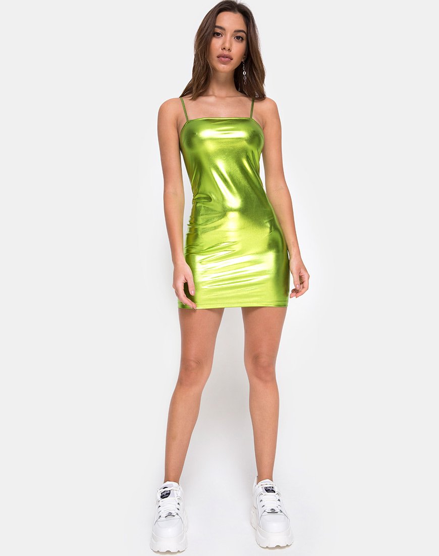 Bild von Selah Kleid in Metallic Grün