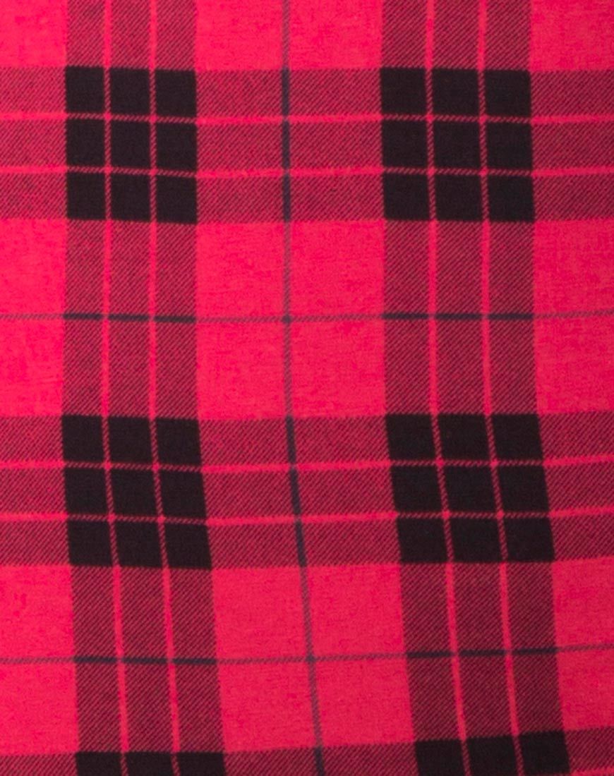 Image of Selah Kleid in Winter Plaid Rot / Schwarz