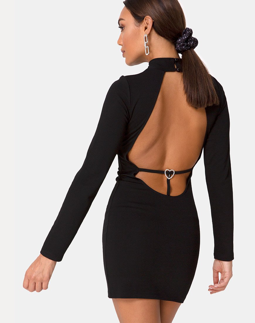Sellio Kleid aus schwerem Lycra Schwarz