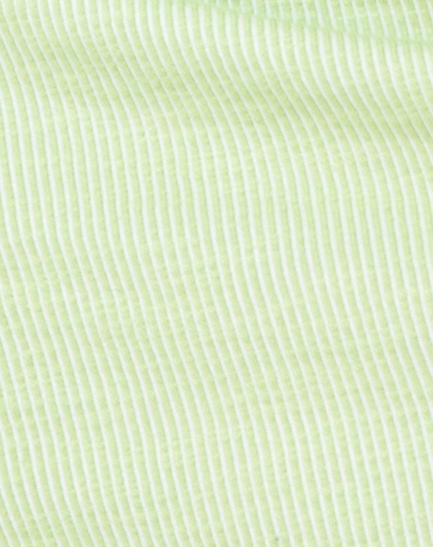 Image of Senja Bodycon Kleid in Ripp Pastell Limone