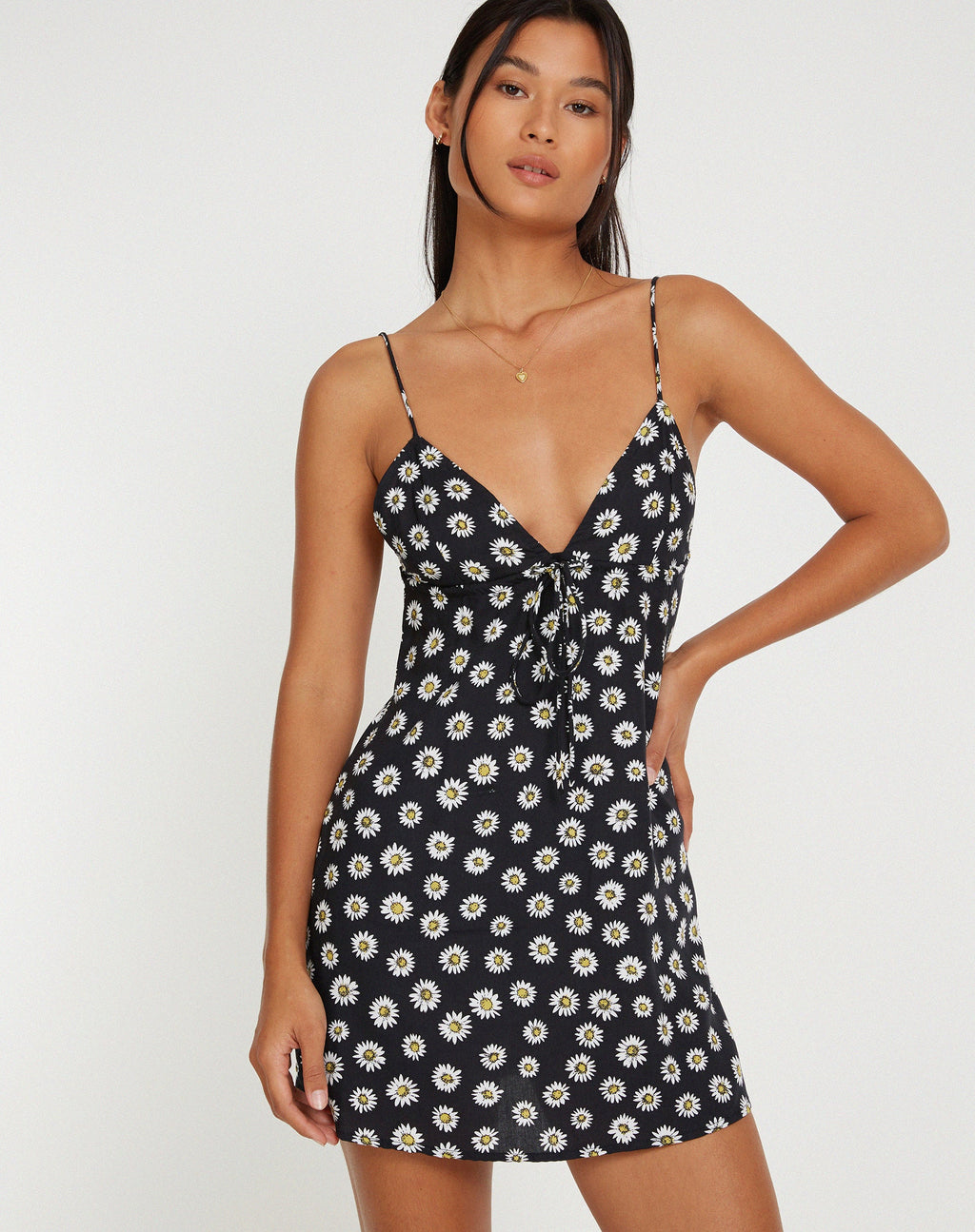 Senora Minikleid in Grunge Daisy Schwarz