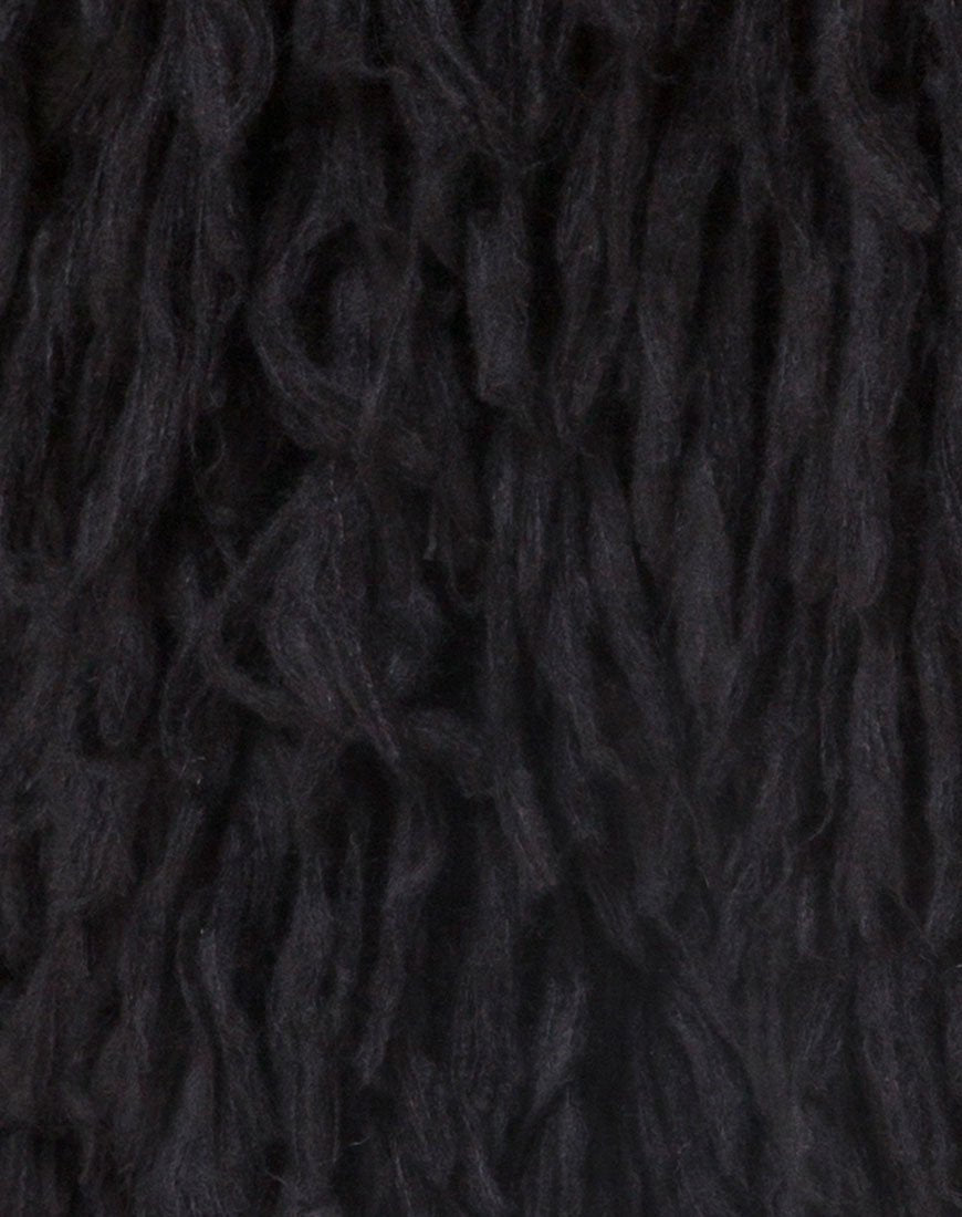 Image of Zotteliger Strickcardi aus Moheir Schwarz