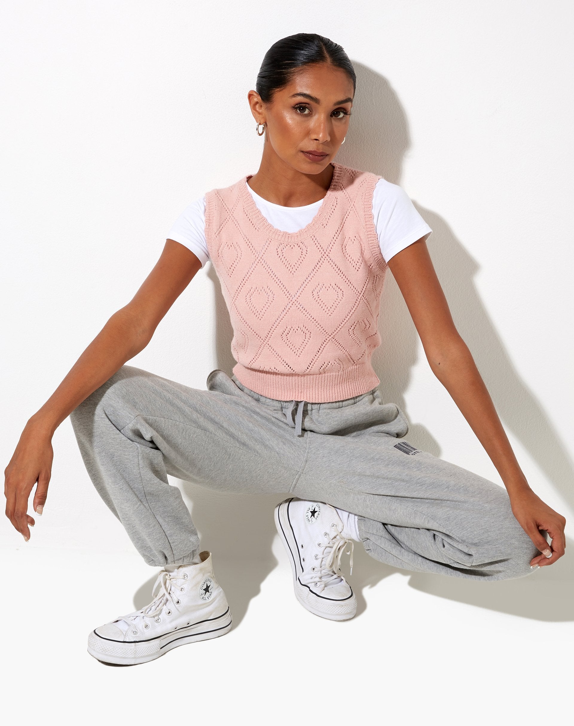 Bild von Shala Tank Top in Diamant und Herz Rosa