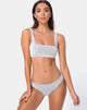 Bild von Shani Bikini-Oberteil in Crinkle Rib Weiß