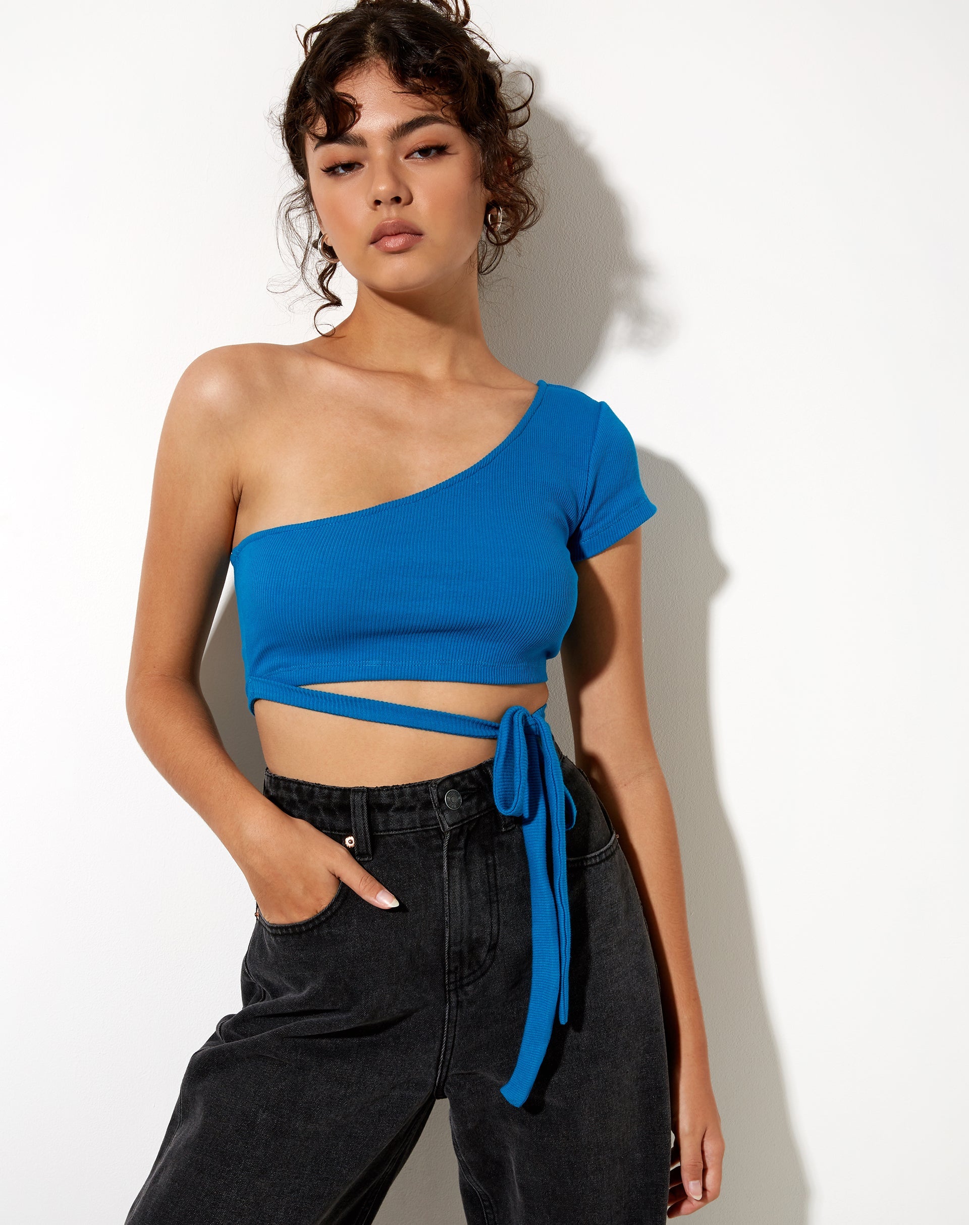 Bild von Shanon Crop Top in Rib Aqua