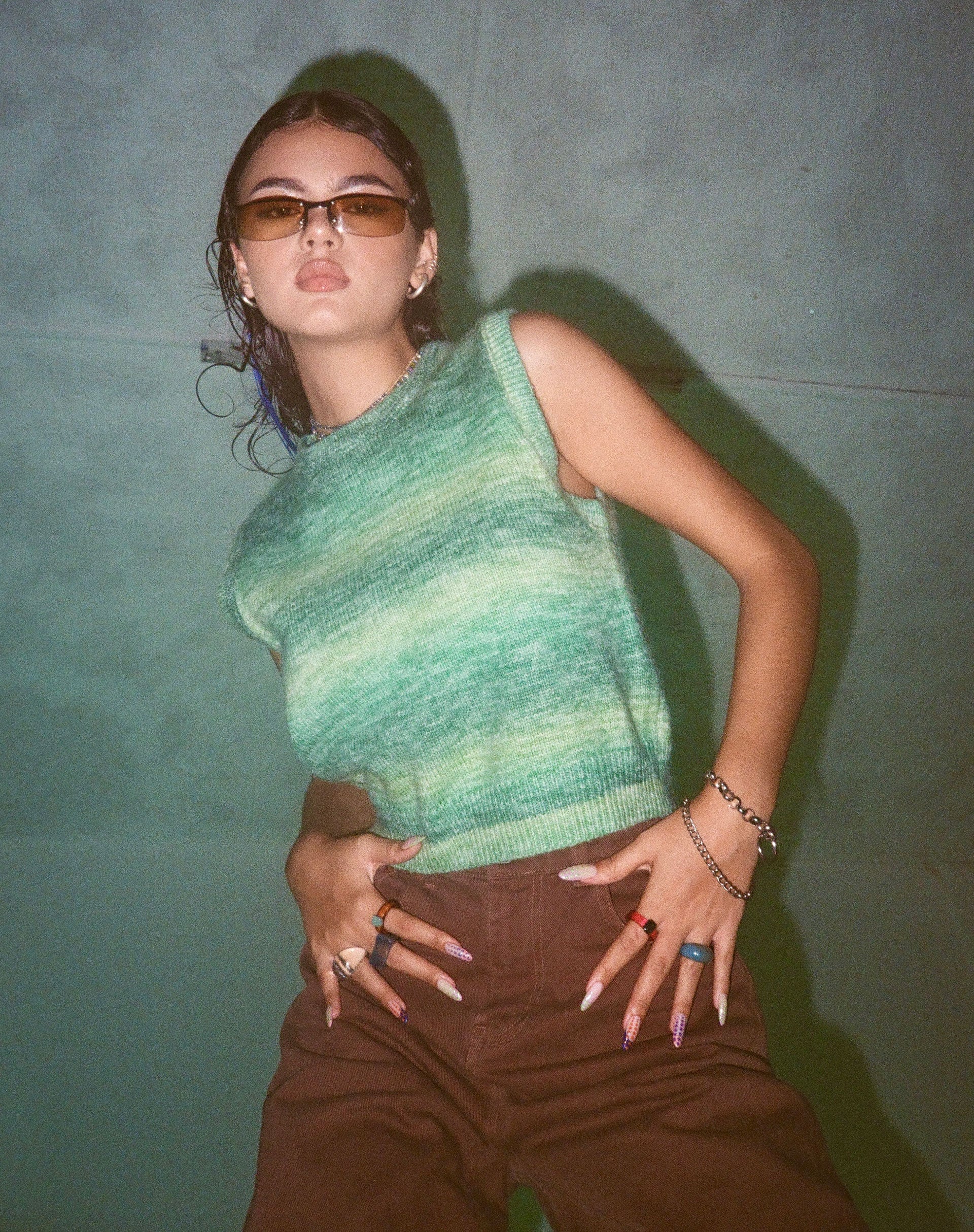 Bild von MOTEL X OLIVIA NEILL Shaya Tank Top in Knit Grün