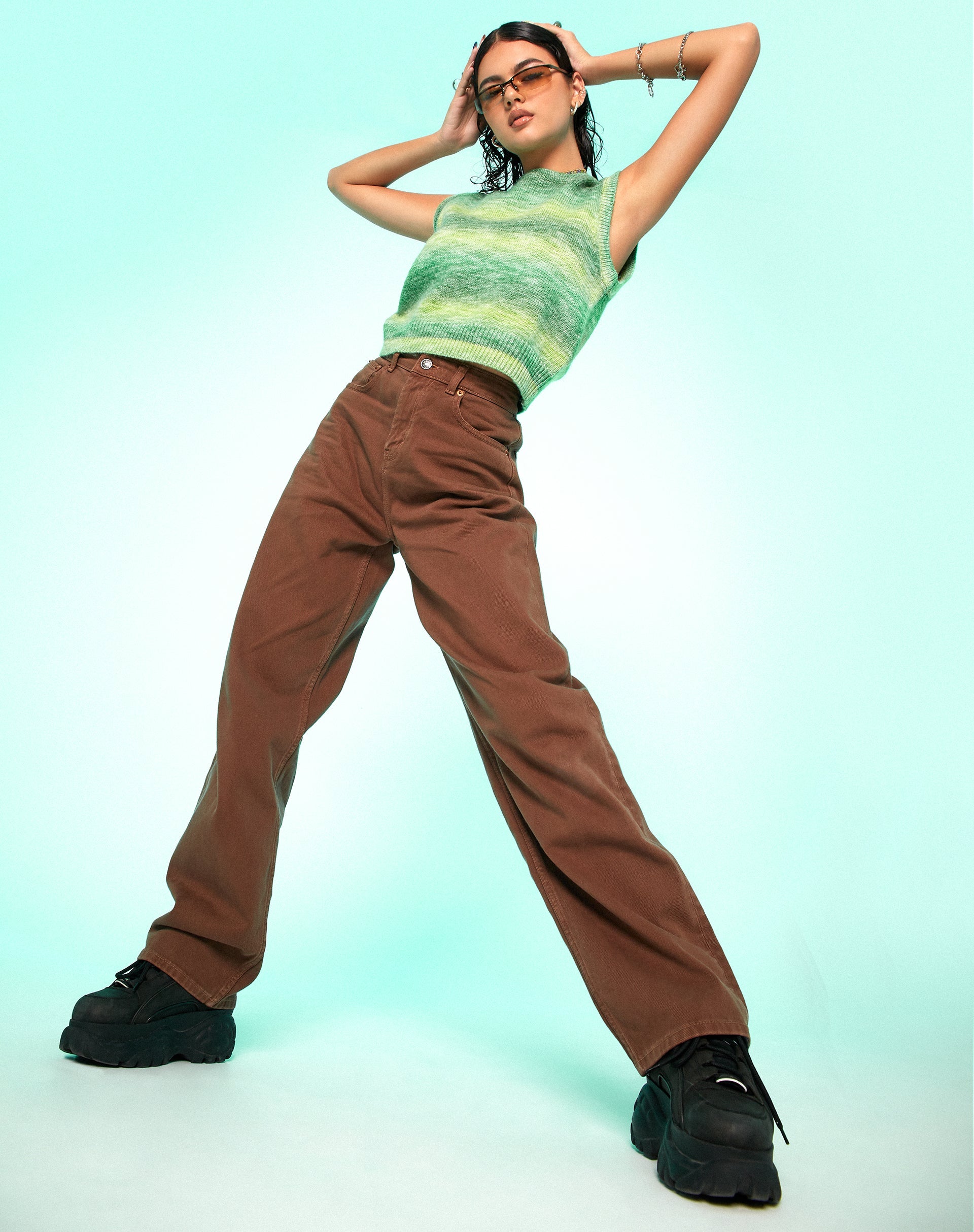 Bild von MOTEL X OLIVIA NEILL Parallel Jeans in Rich Brown