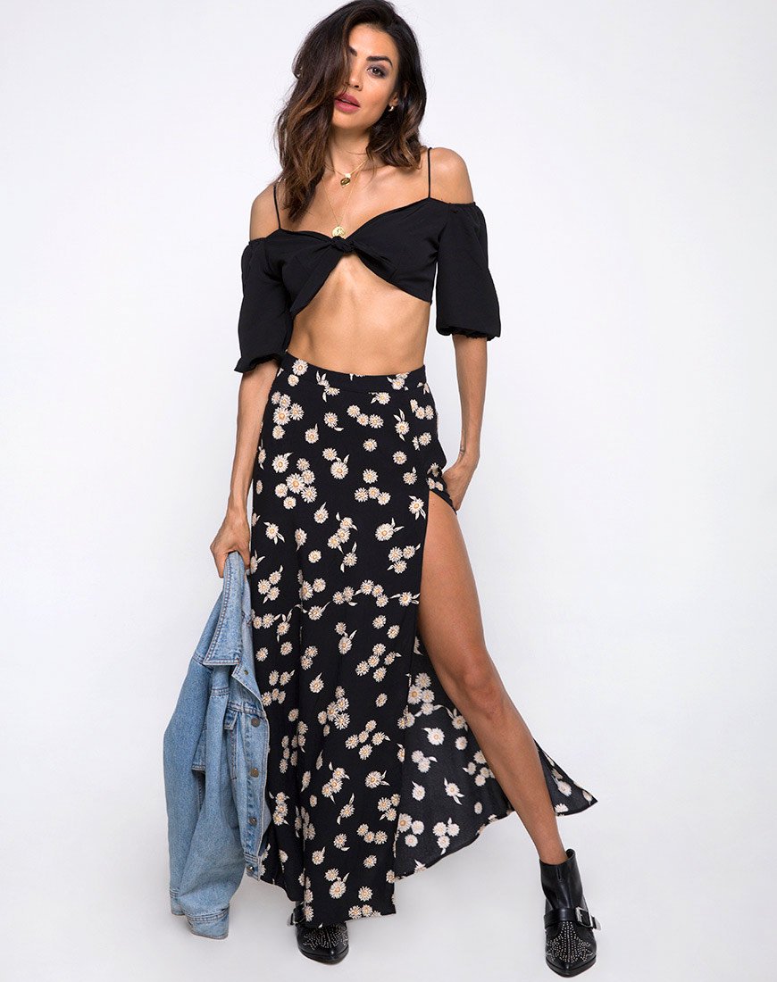 Shayk Maxirock in Grunge Daisy Floral