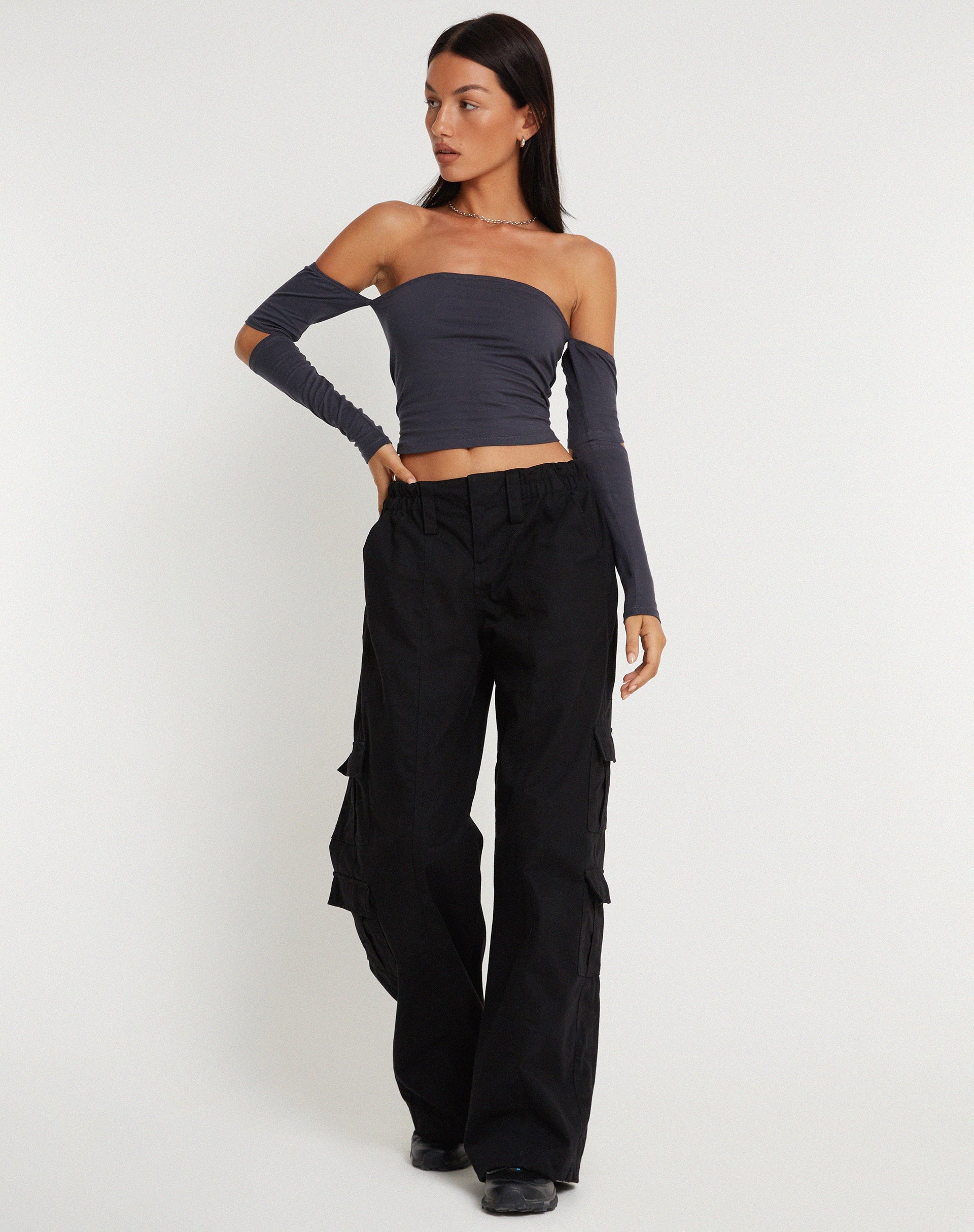Bild von Shelbo Bardot Crop Top in Ocean Storm