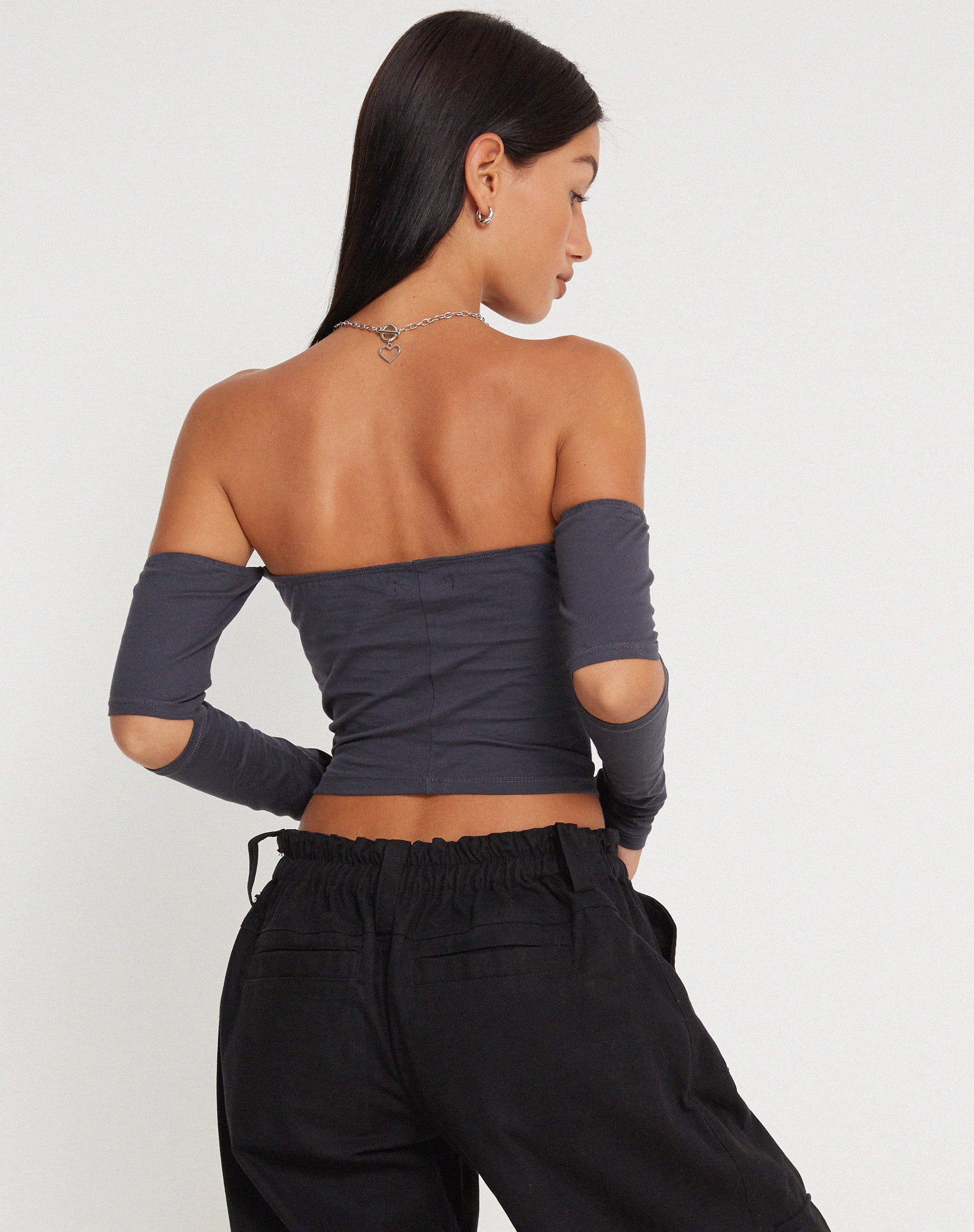 Bild von Shelbo Bardot Crop Top in Ocean Storm