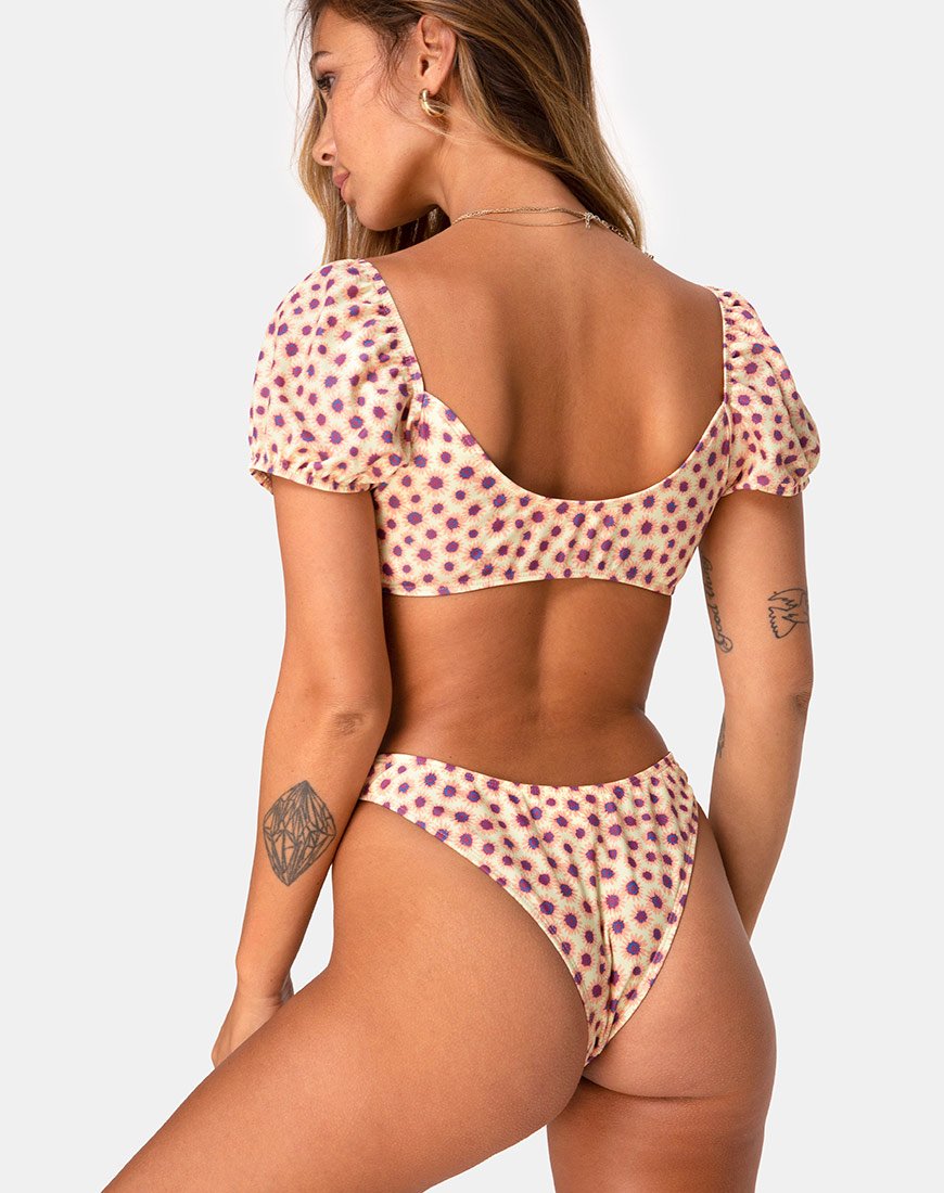 Makida Bikini-Unterteil in Ditsy Floral Gelb