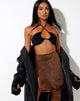 Bild von Shenka Minirock aus Satin Rich Brown