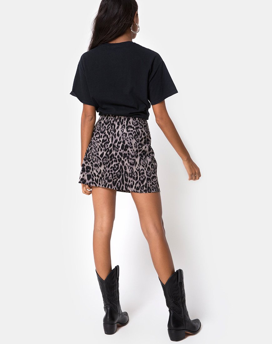 Bild von Sheny Minirock in Leopard Grau