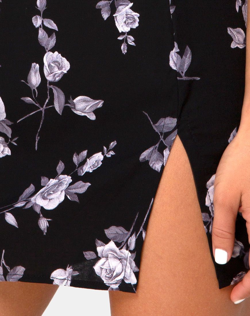 Bild von Sheny Minirock in Weiß Rose Schwarz