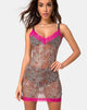 Bild von Sheys Kleid Mini Tiger Mesh mit violetter Spitze