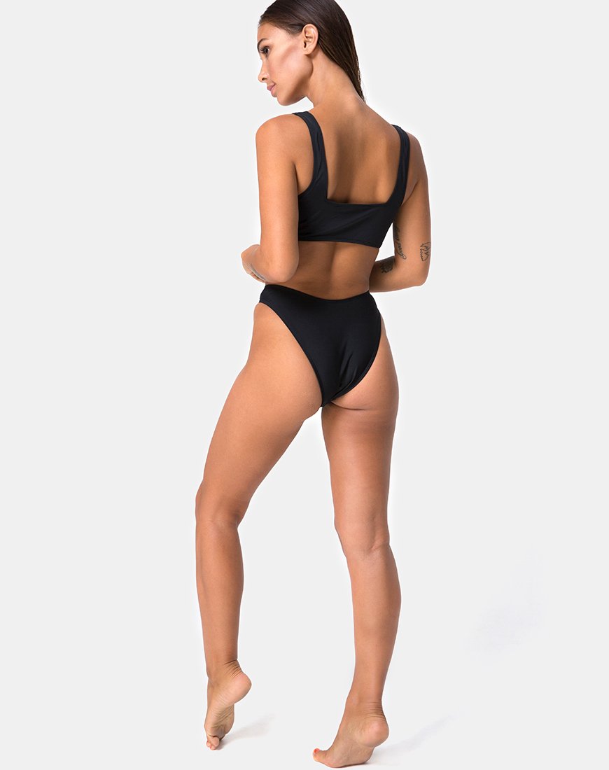 Image of Shielle Bikinioberteil in Schwarz mit Kontrastpaspel
