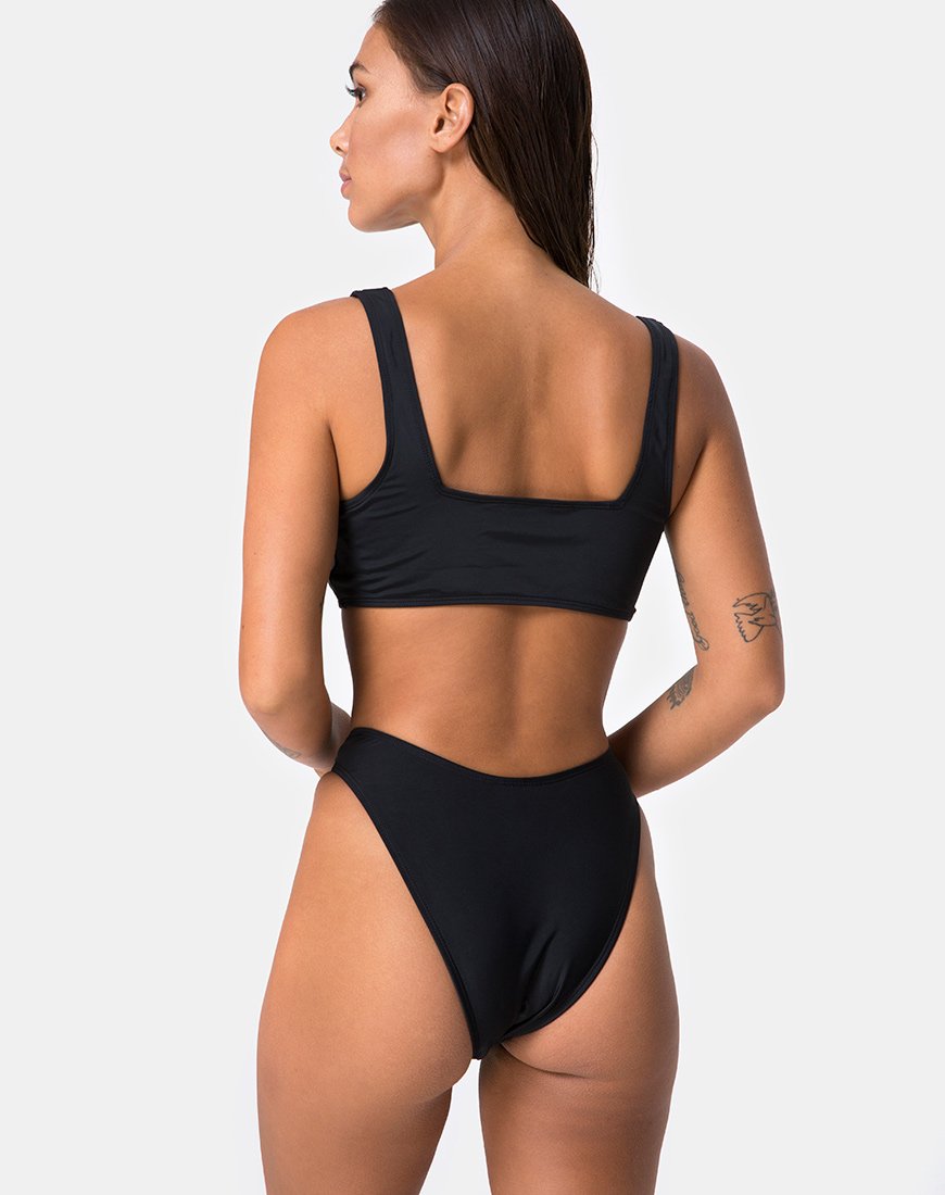Image of Shielle Bikinioberteil in Schwarz mit Kontrastpaspel