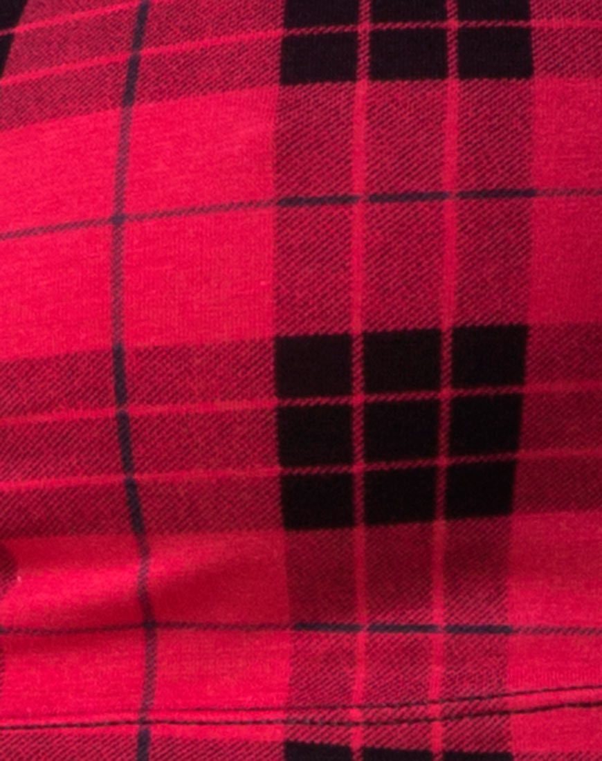 Bild von Shimla Crop Top in Winter Plaid Rot / Schwarz