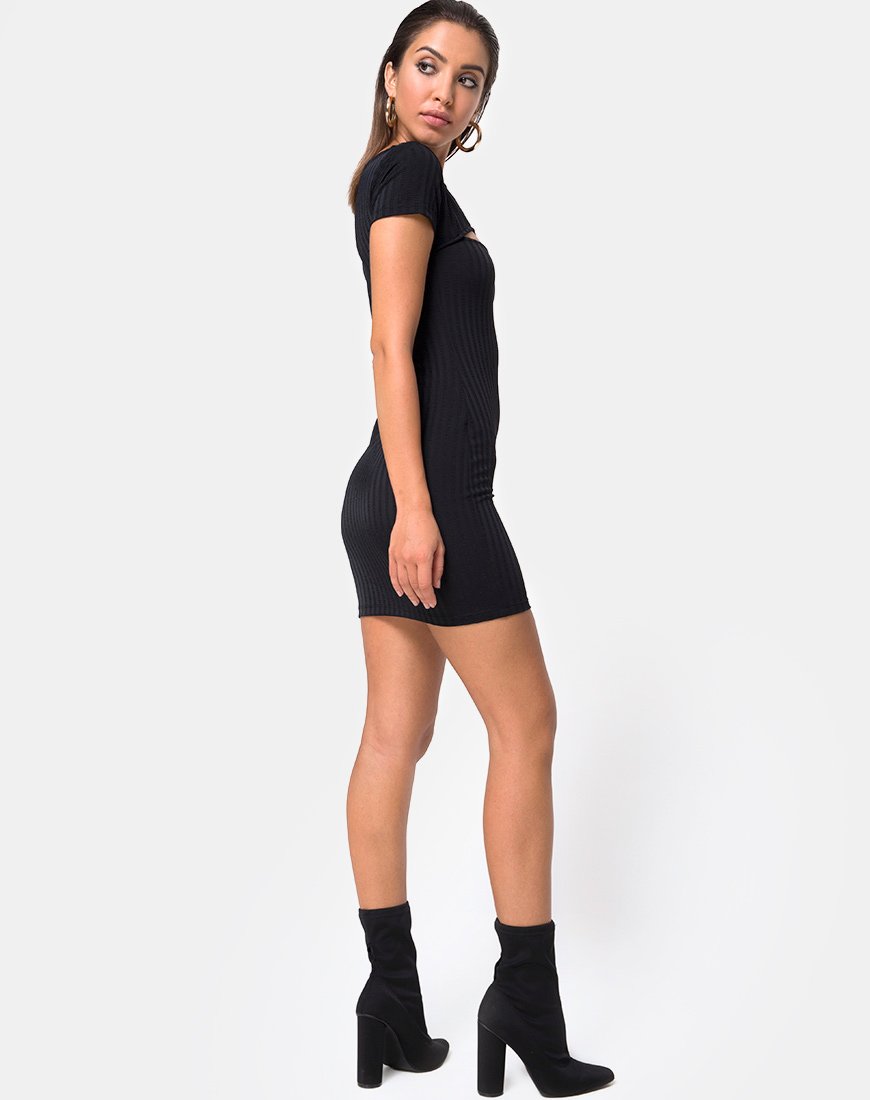 Bild von Shimmie Bodycon Kleid in Schwarz