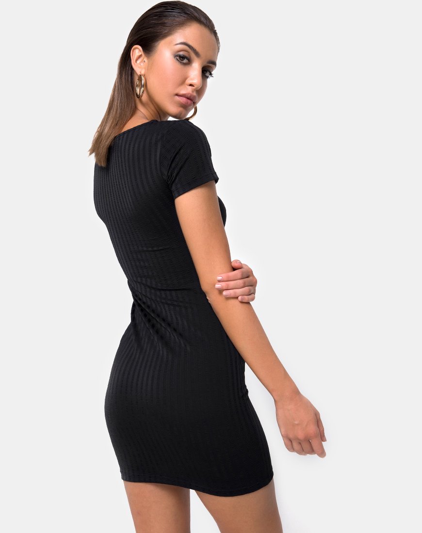 Bild von Shimmie Bodycon Kleid in Schwarz