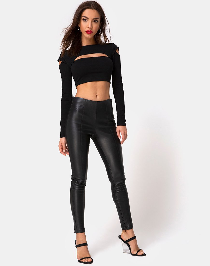 Bild von Shink Crop Top in Schwarz