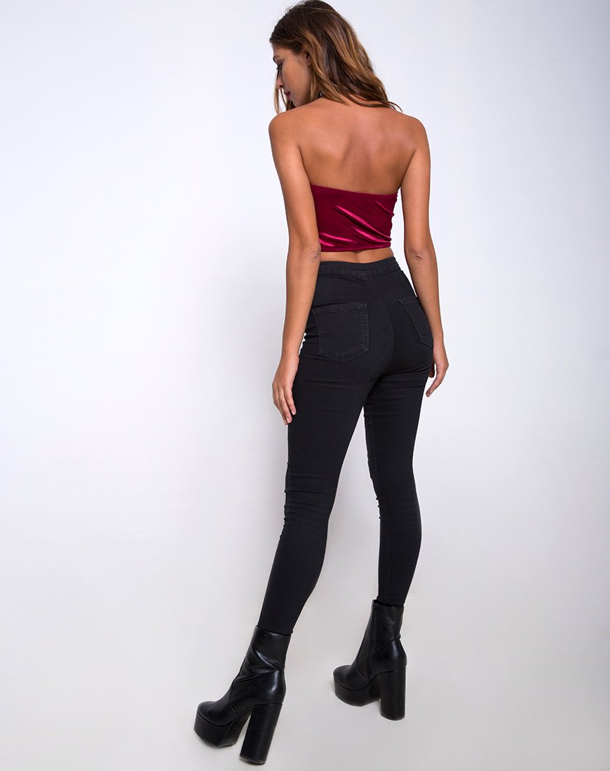 Bild von Shisui Tube Top in Satin Burgundy