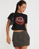 Shrunk Tee in Schwarz Bite Me