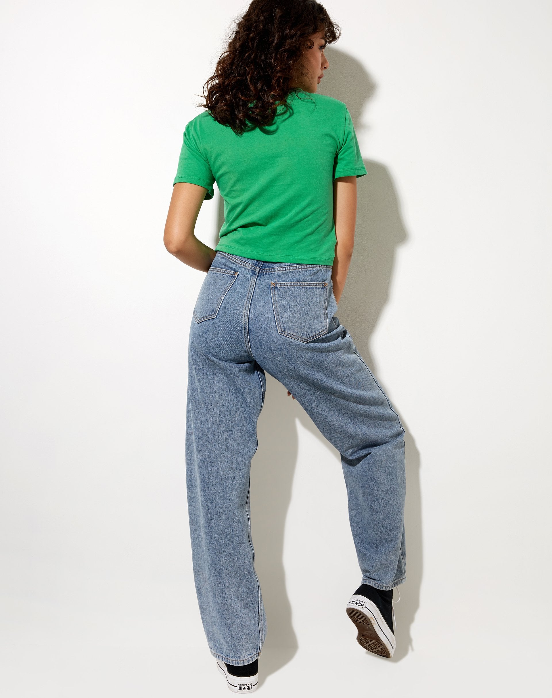 Image von Shrunk Tee in Grün Lucky you