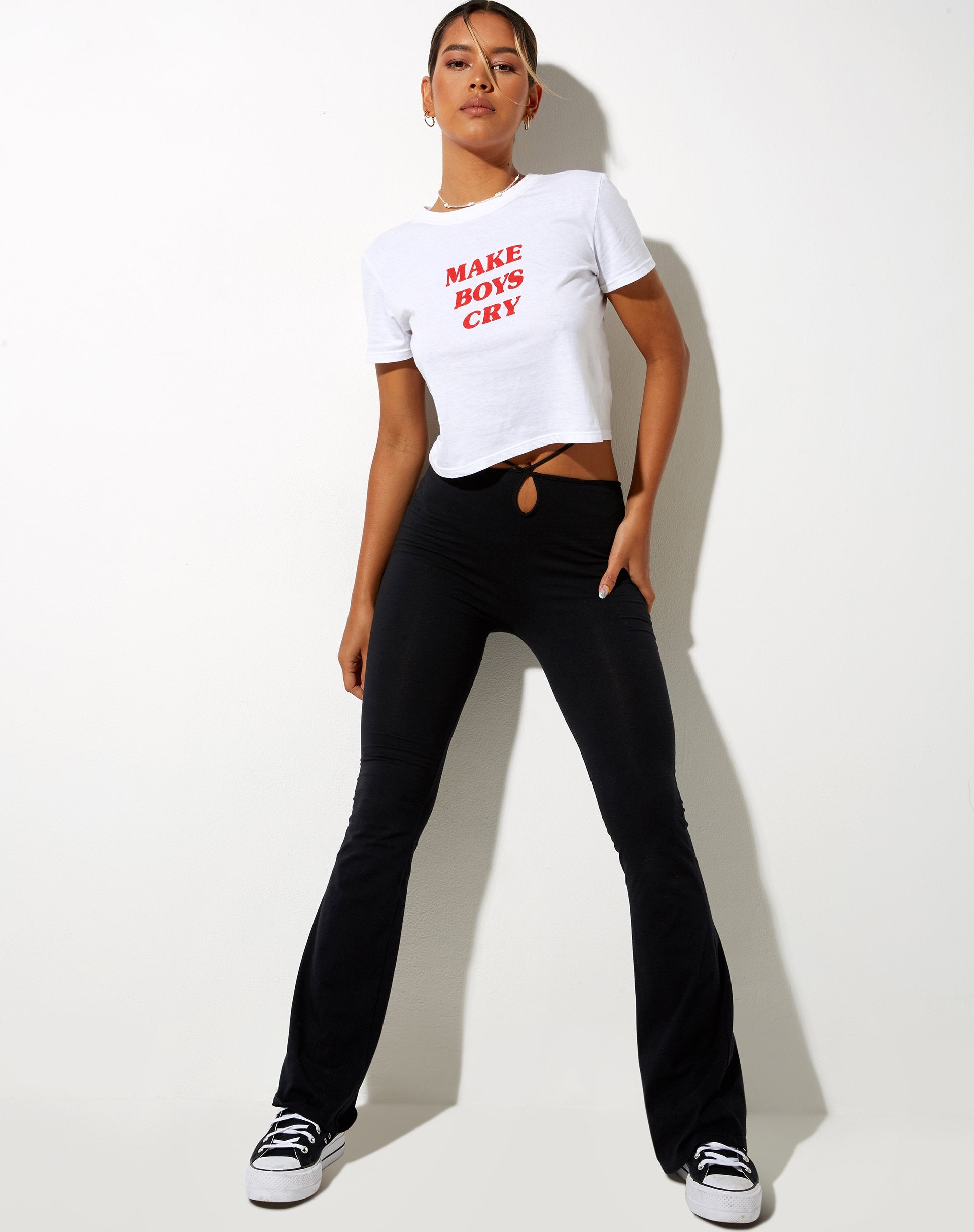 Bild von Shrunk Tee in Weiß Make Boys Cry