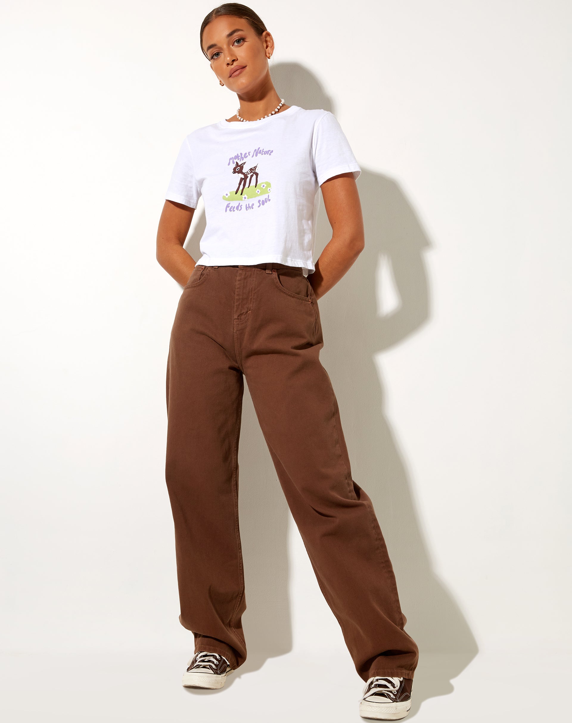 Bild von Shrunk Tee in Weiß Mutter Natur