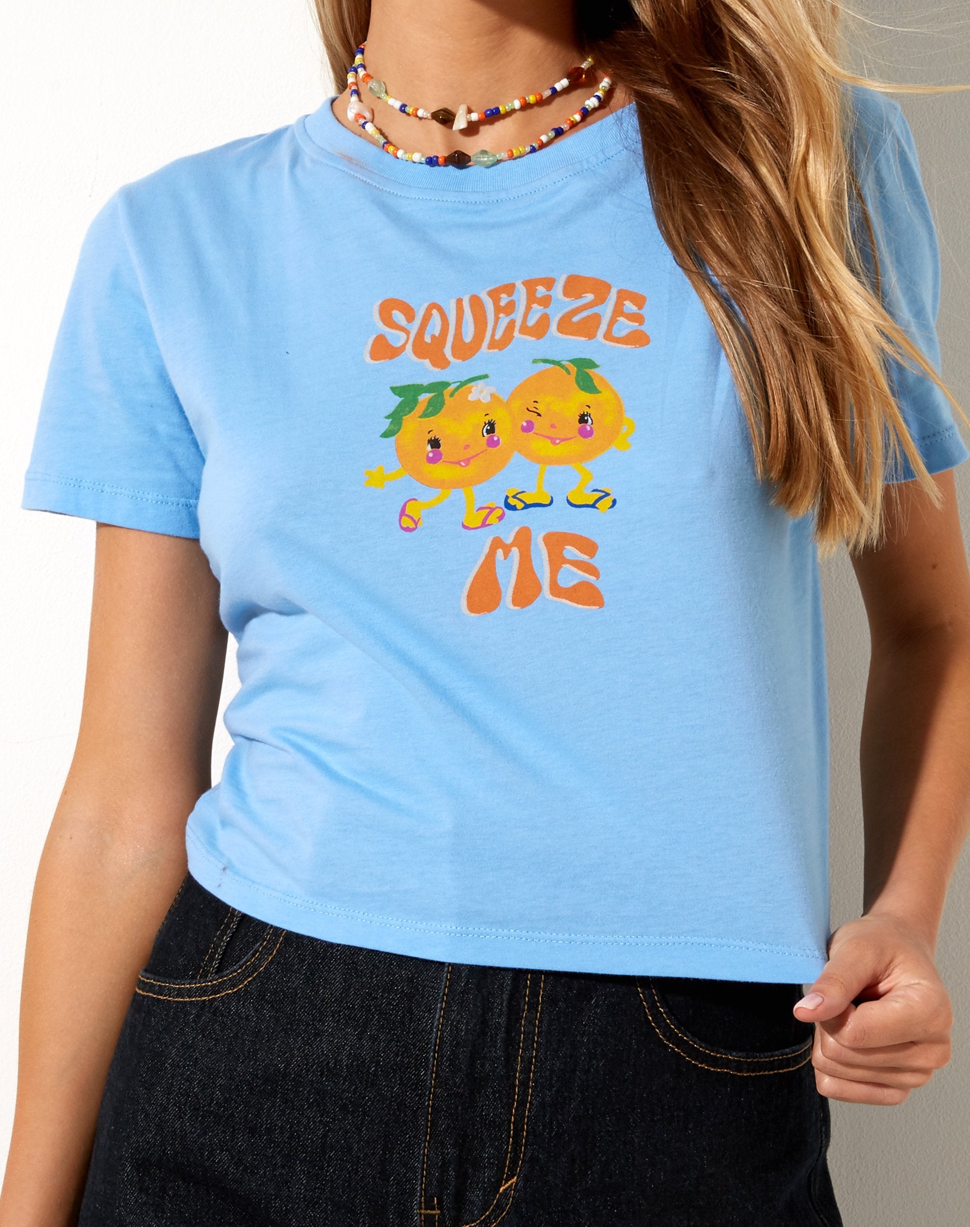 Bild von Shrunk Tee in Ozeanblau Squeeze Me