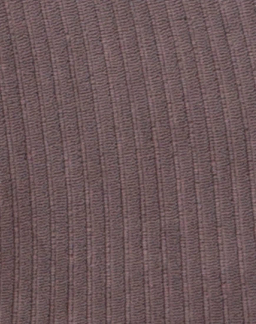 Bild von Shureen Crop Top in Mocha Rib Velvet