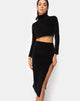 Bild von Shureen Crop Top in Rippe Schwarz