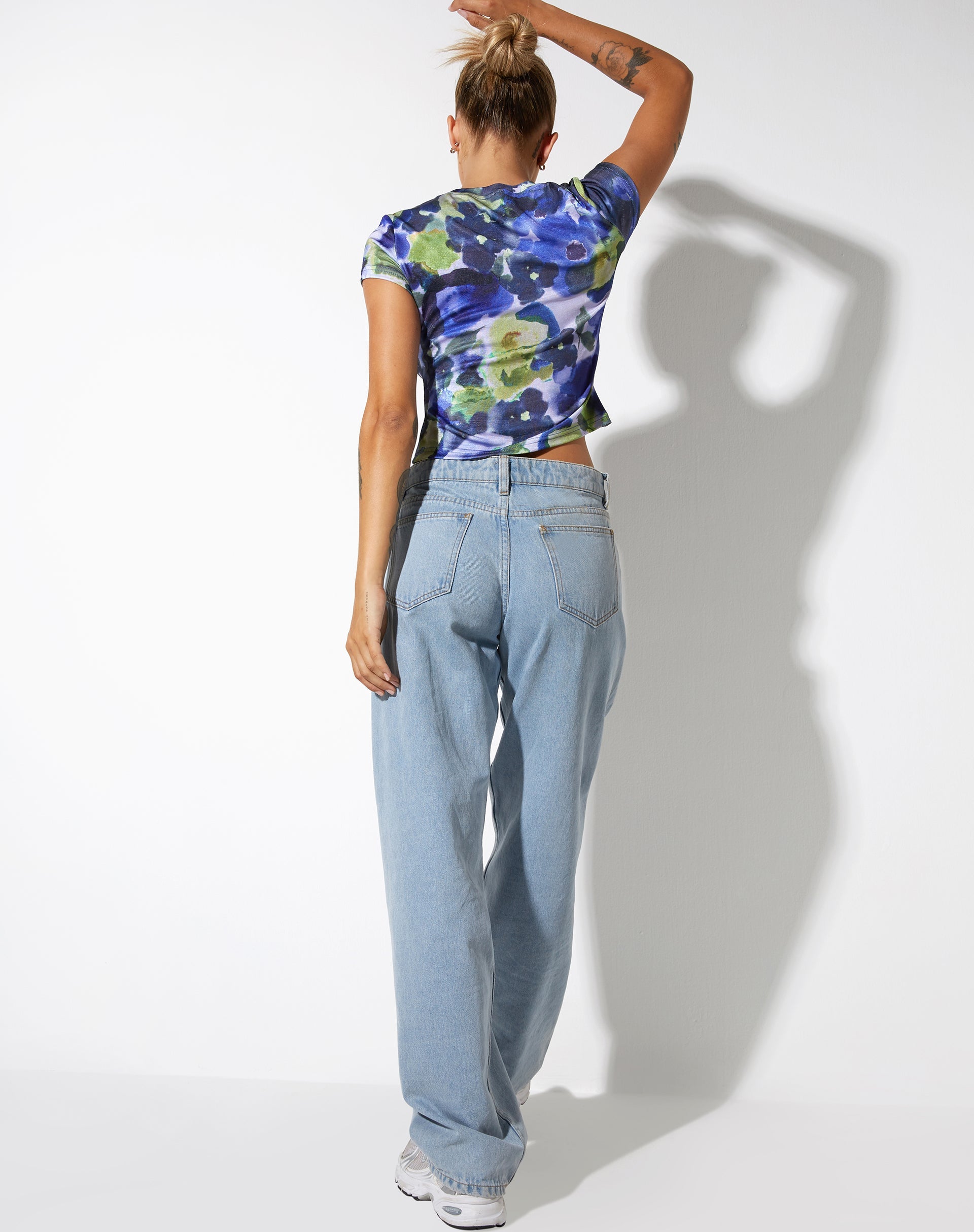 Bild von Sianda Crop Top in Abstrakt Aquarell Blau