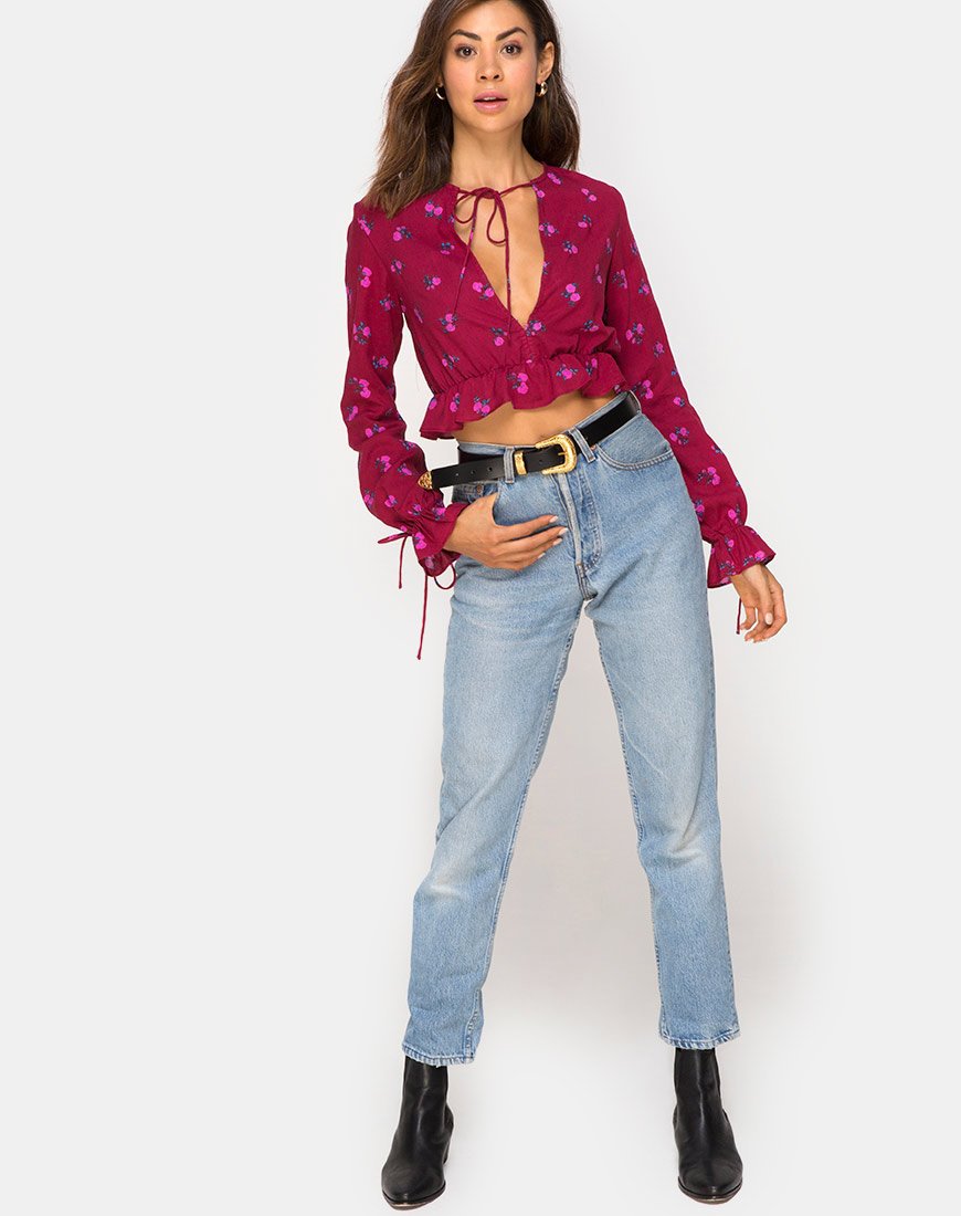 Bild von Sibel Top in Magenta-Rose-Rosa