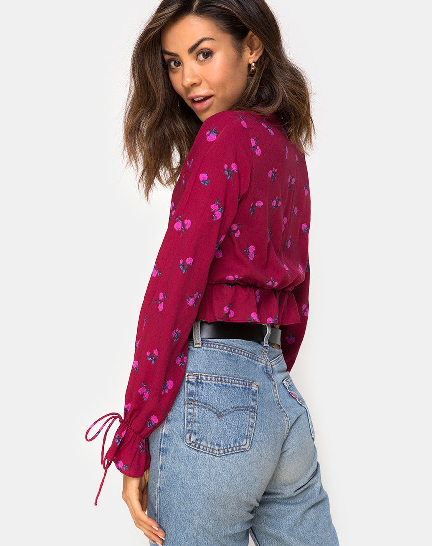 Sibel Oberteil in Magenta-Rose-Rosa