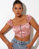 Bild von Silicia Korsett Top in Rose Flock Pale Pink