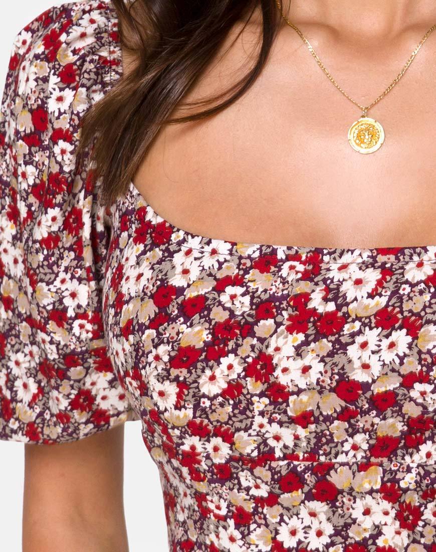 Bild von Silvia Top in Floral Charm Rot