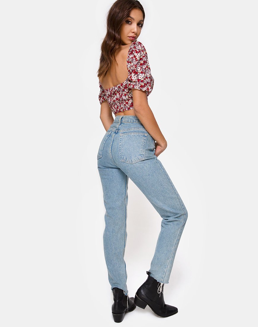 Bild von Silvia Top in Floral Charm Rot