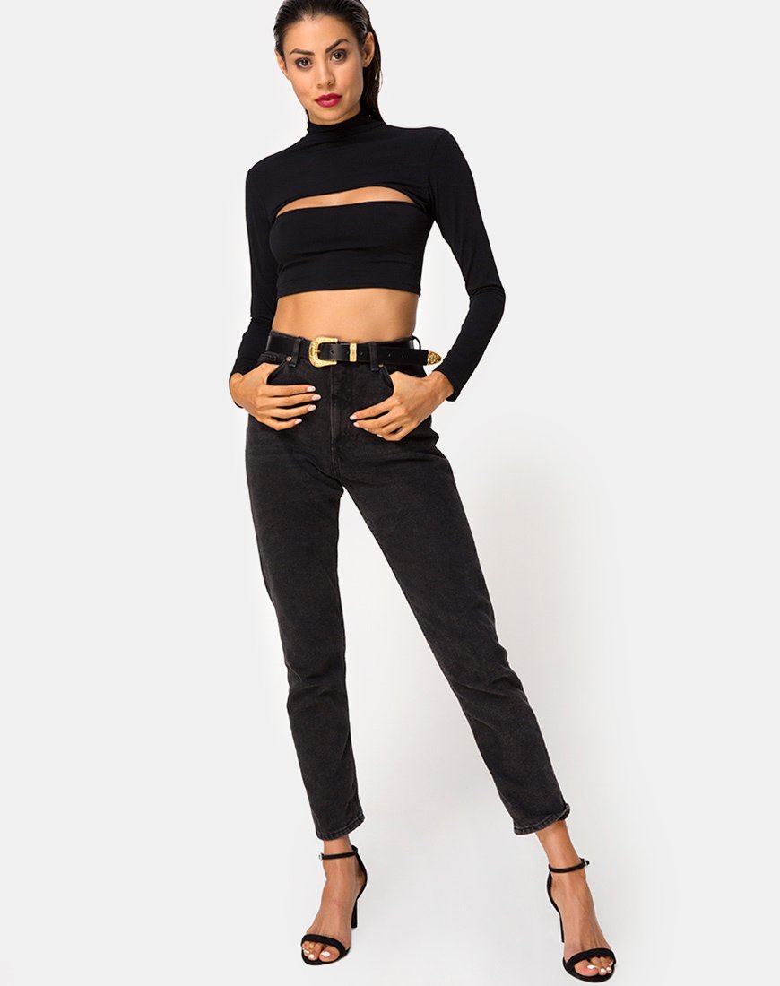 Bild von Sinex Crop Top in Schwarz