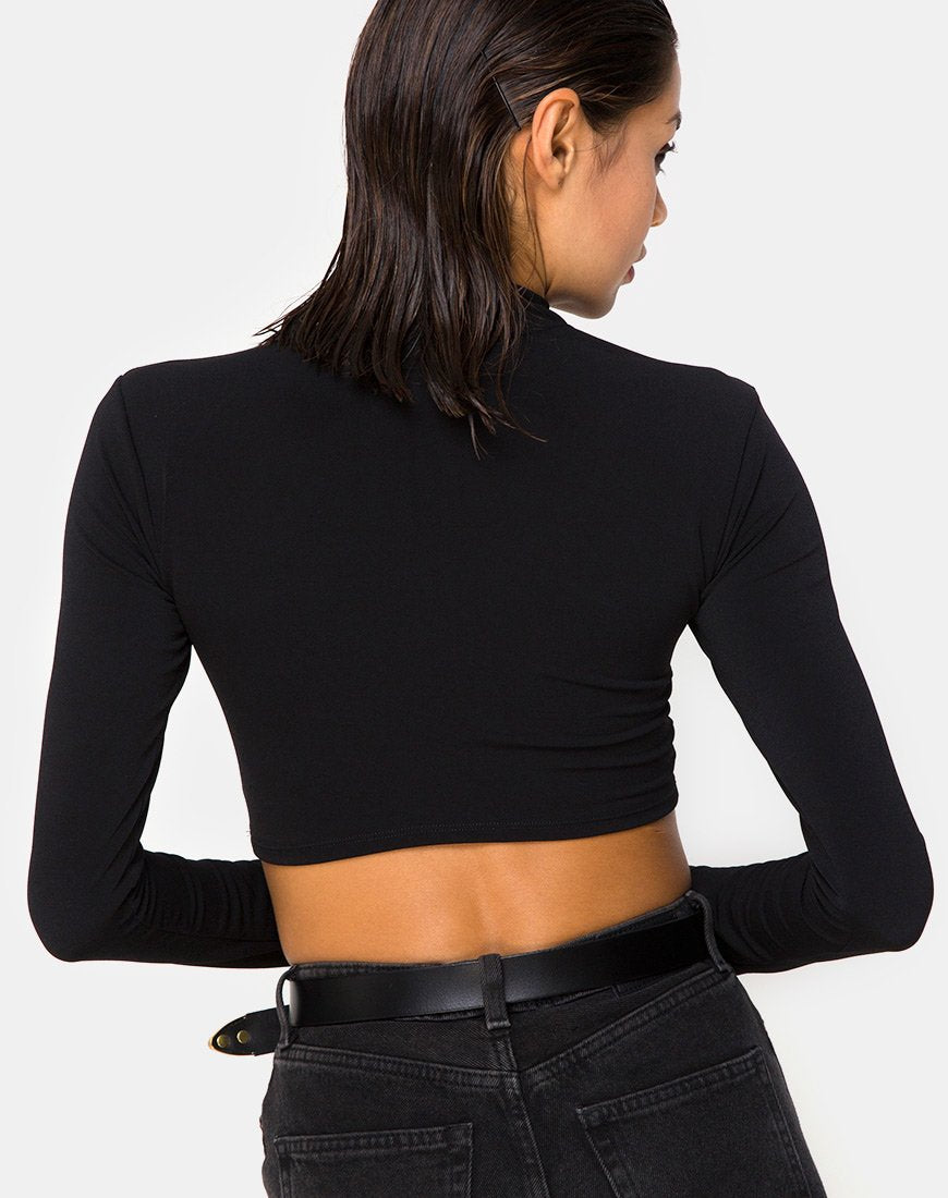 Sinex Crop Top in Schwarz