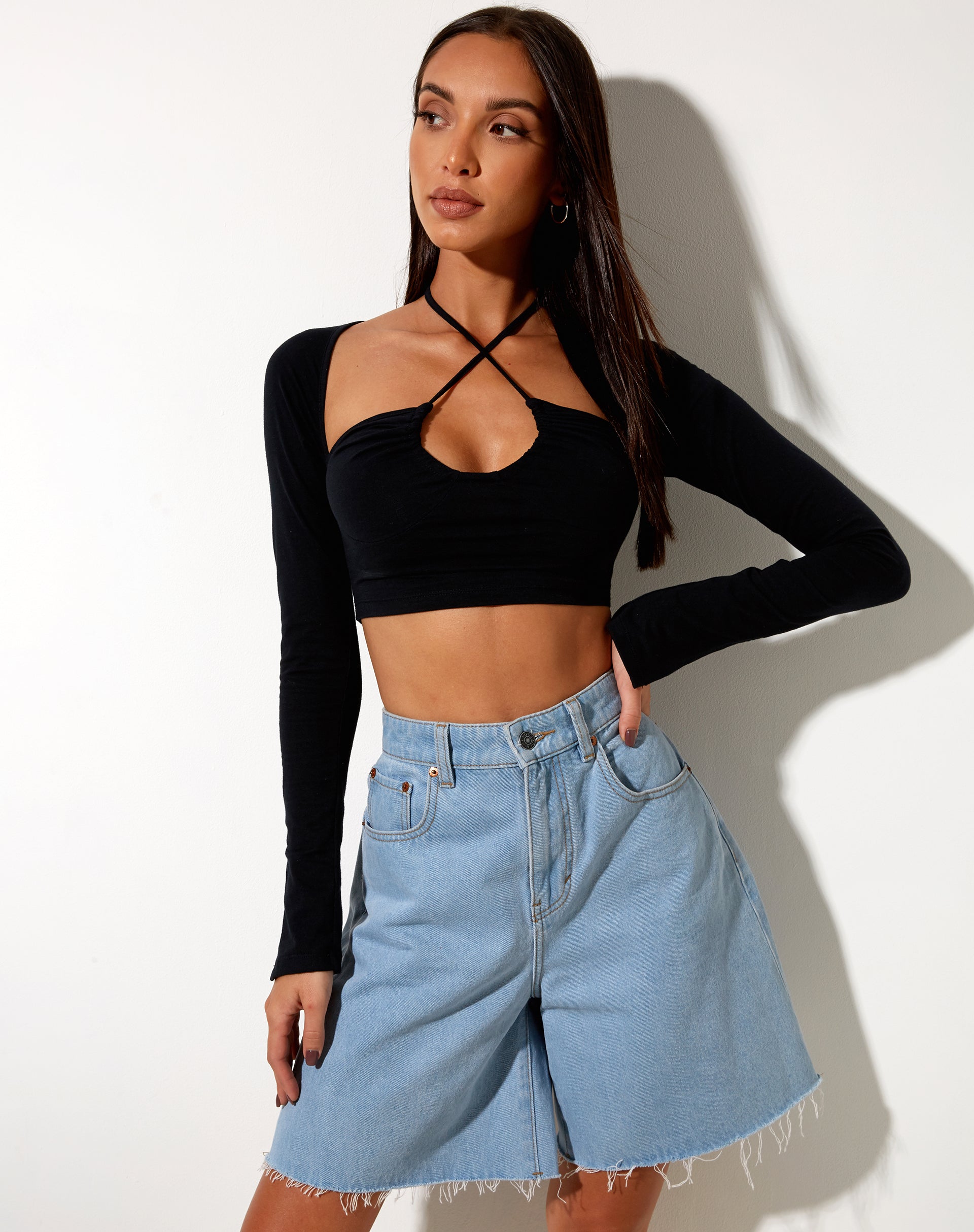 Bild von Sira Crop Top in Schwarz