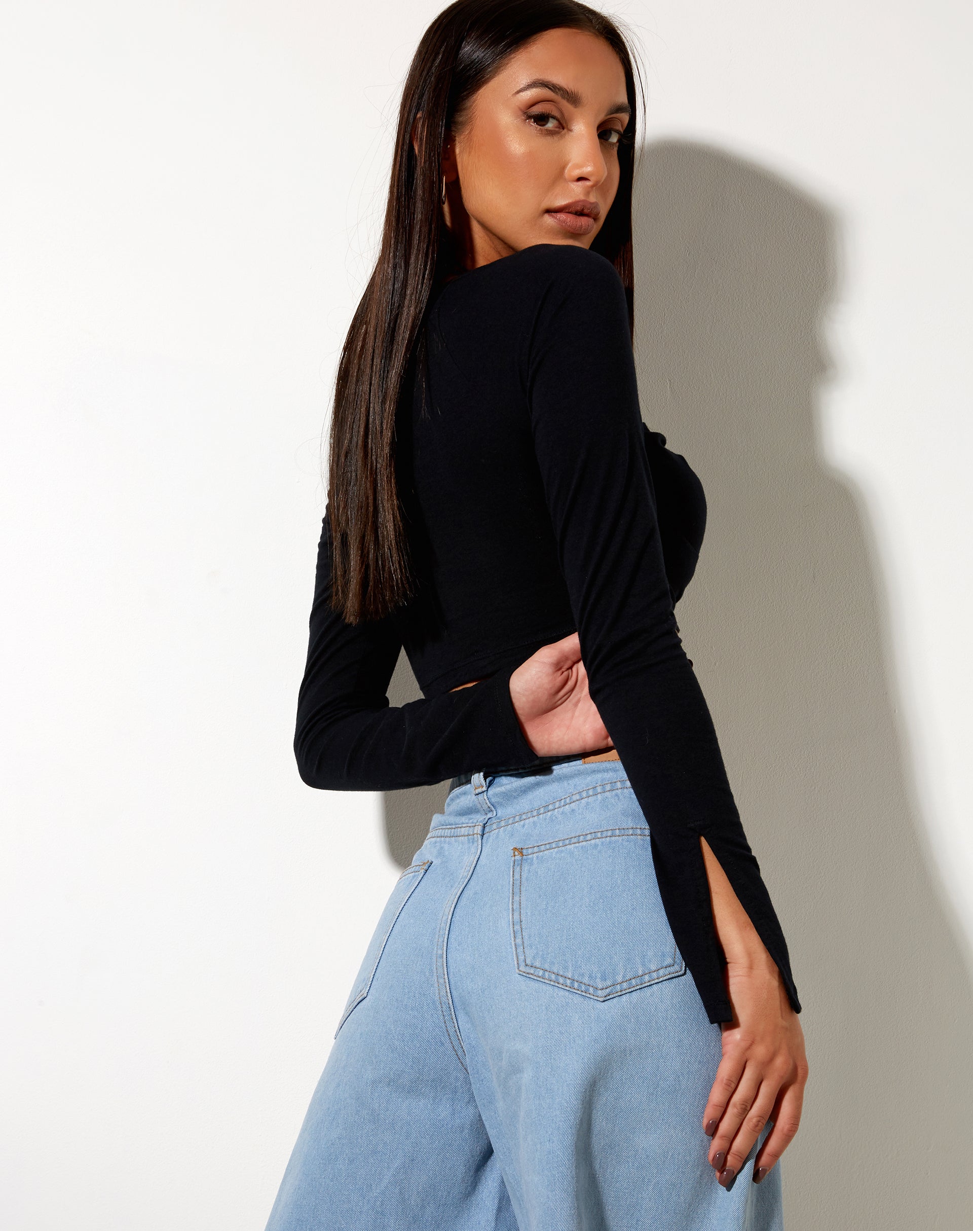 Bild von Sira Crop Top in Schwarz