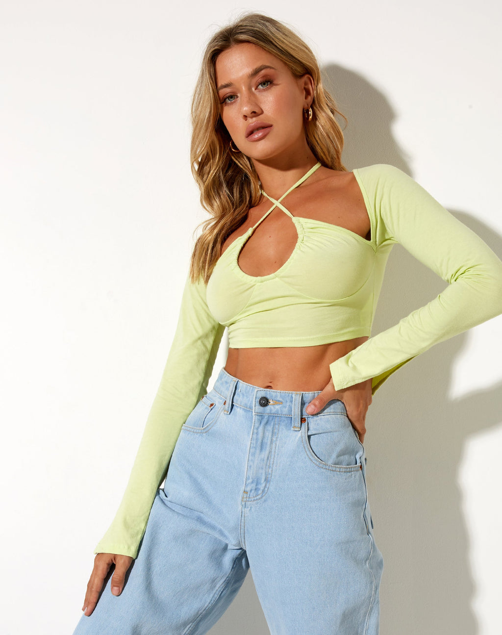 Sira Crop Top in Elfengelb