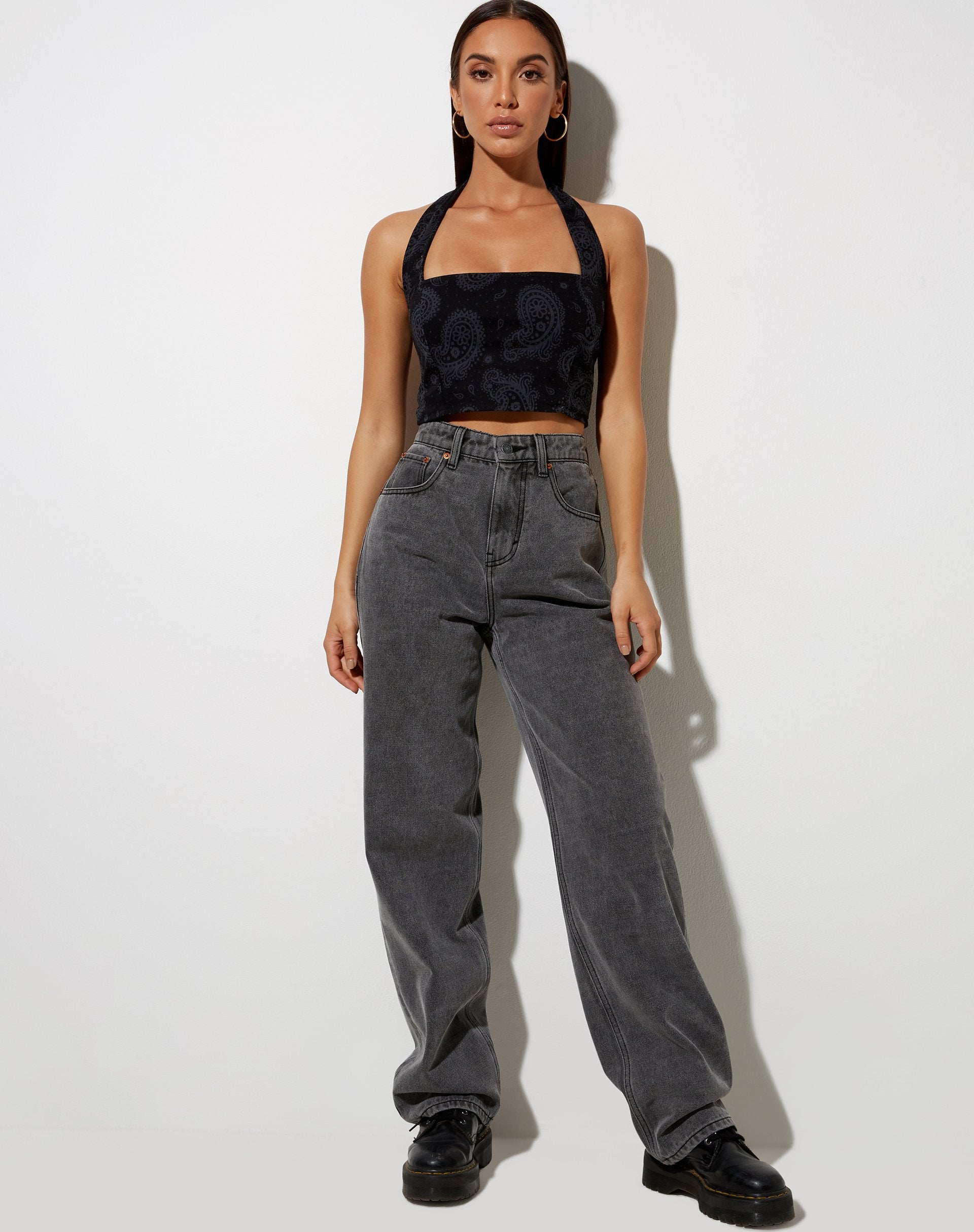 Bild von Sisia Crop Top in Persian Night Schwarz