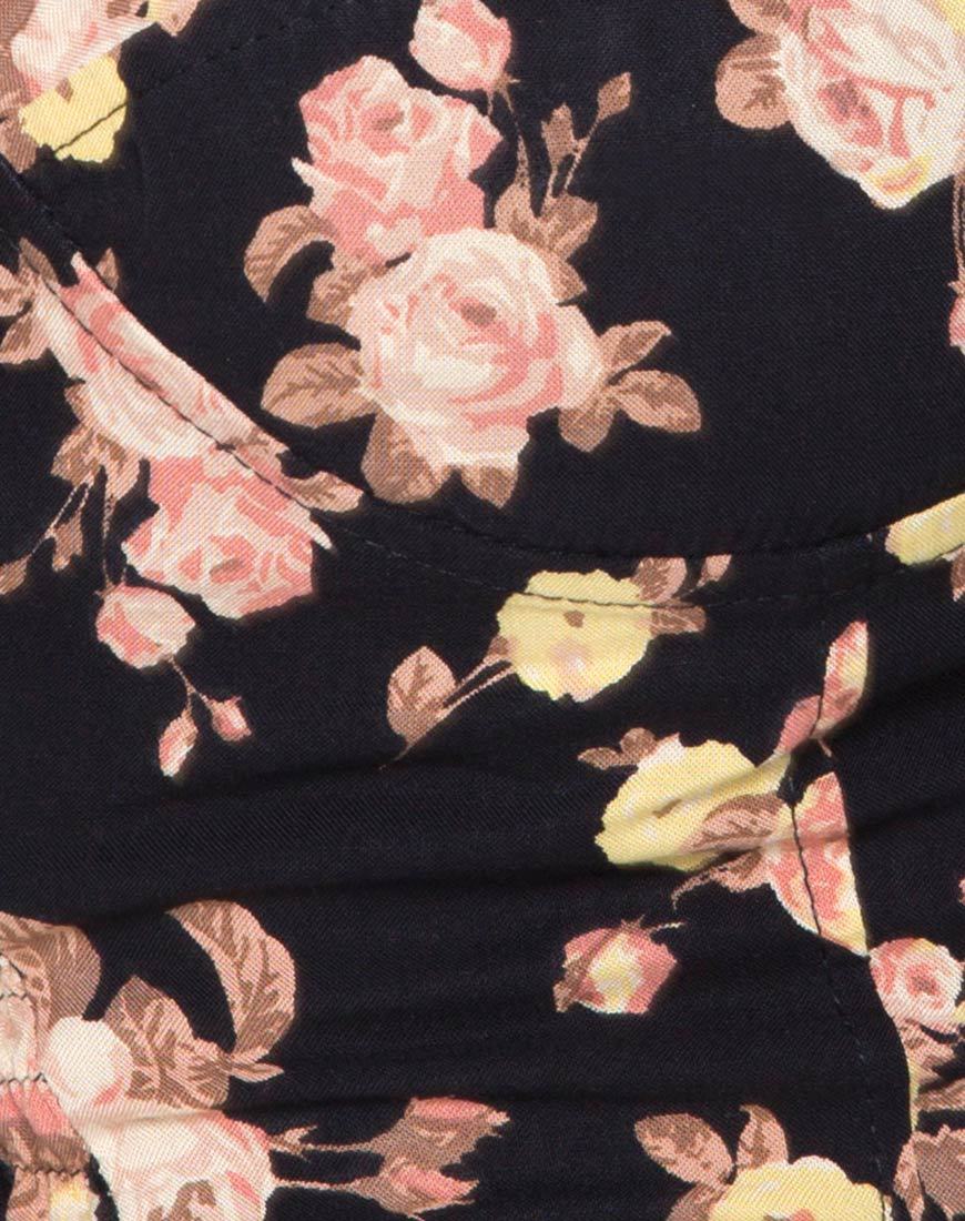 Bild von Siven Crop Top in Antik Rose Schwarz